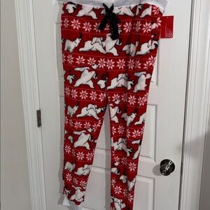 Red Polar Bear Pajama Pants